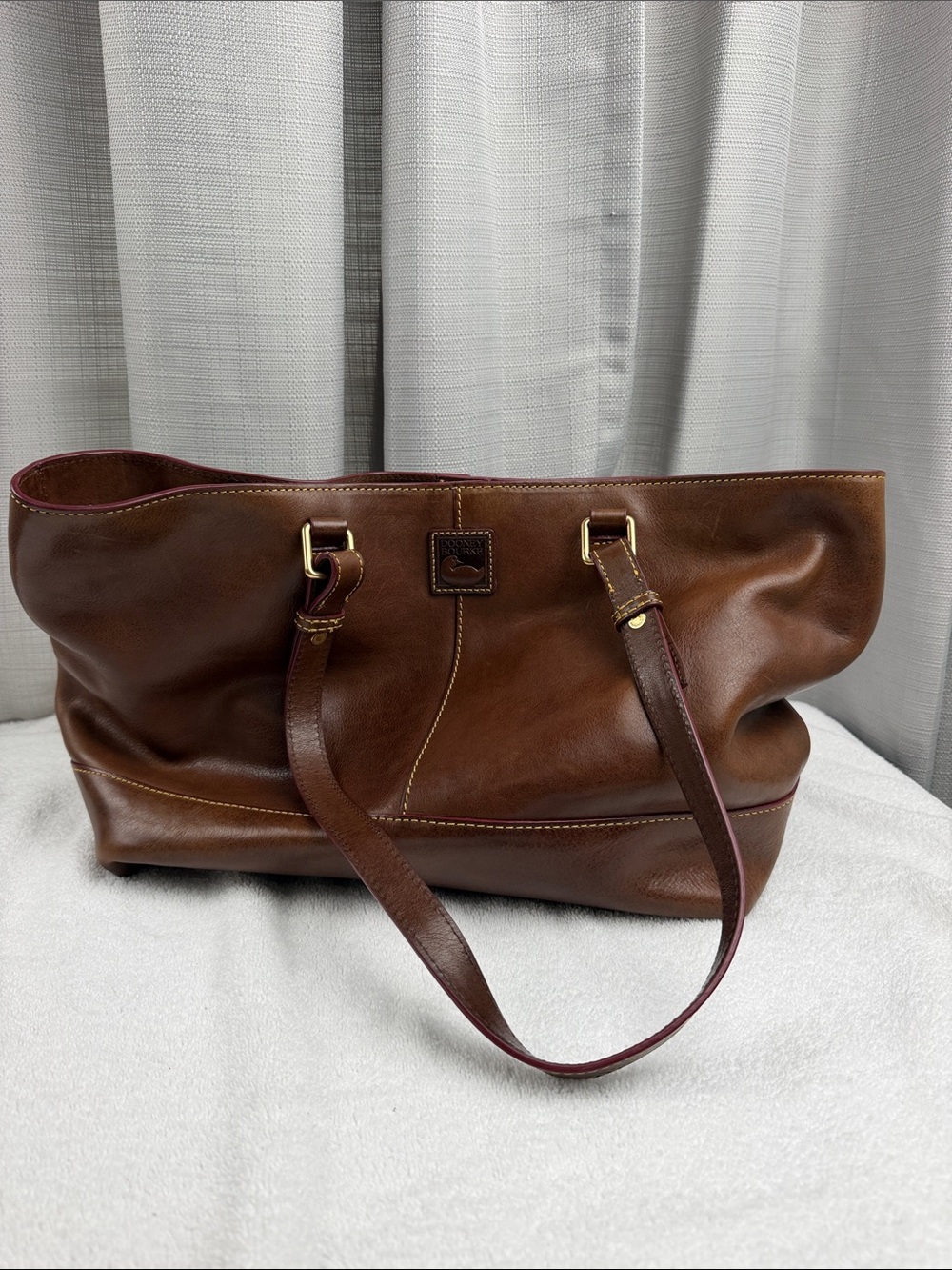 Dooney and Bourke Chelsea East to West Florentine bag in Chestnut